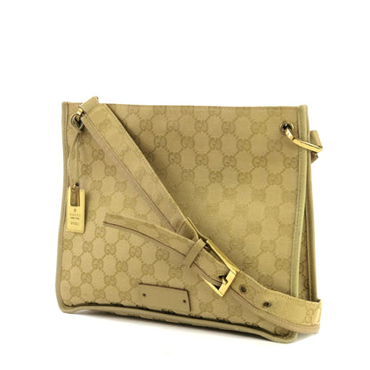 GUCCI GG canvas Logo Crossbody Shoulder bag Beige 91762 Vintage Old 7tbrjf
