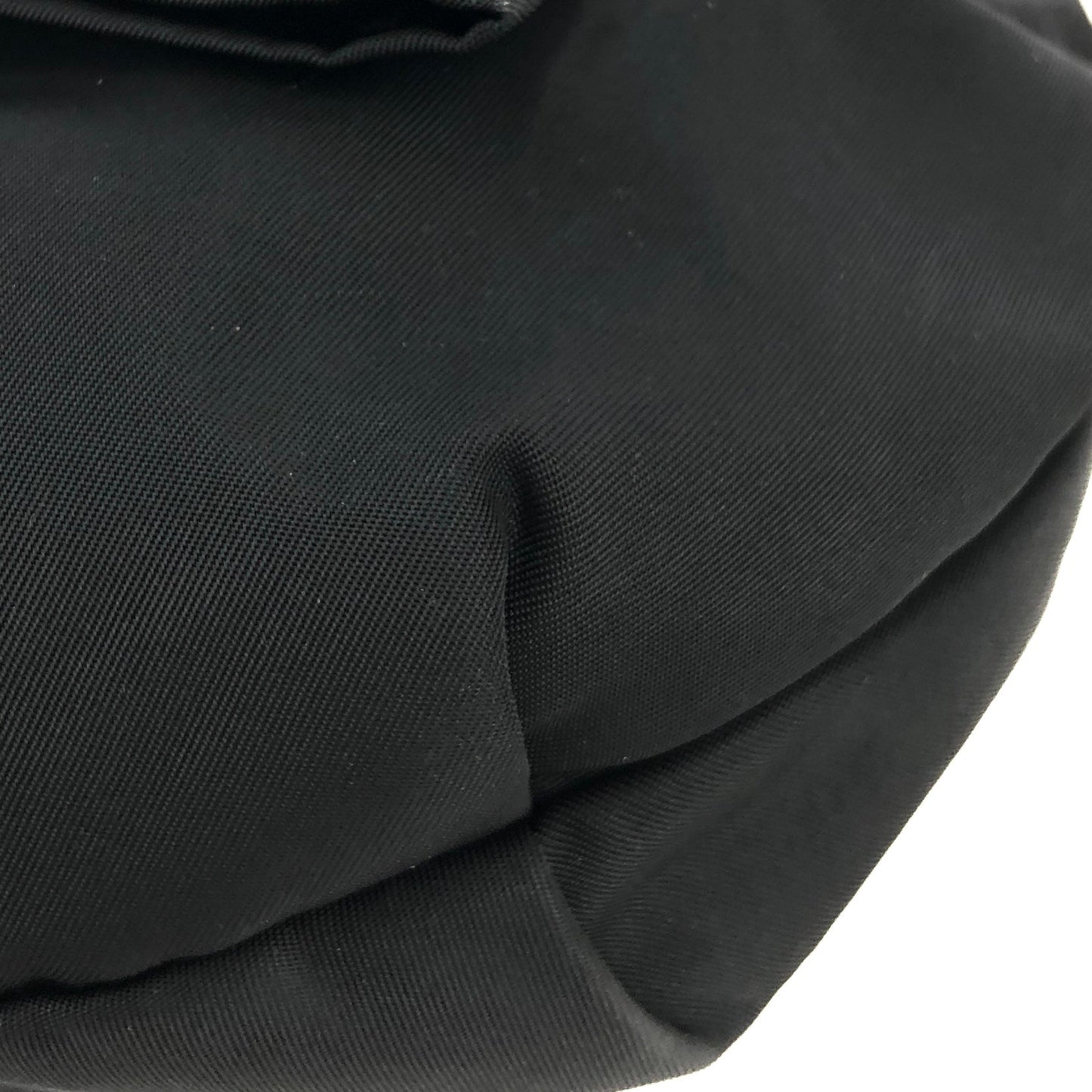 PRADA Logo Ribbon Chain Nylon Handbag Black vintage old x4bpts