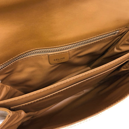 CELINE Macadam Blason Shoulder bag  White Old CELINE Vintage hd78ur