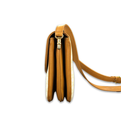 CELINE Macadam Blason Shoulder bag  White Old CELINE Vintage hd78ur