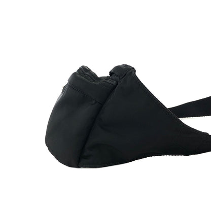 Prada Logo Plate Front Pocket Nylon sling bag Waist bag Shoulder bag Black Vintage cz3wj5