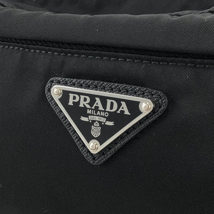 Prada Logo Plate Front Pocket Nylon sling bag Waist bag Shoulder bag Black Vintage cz3wj5