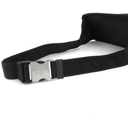 Prada Logo Plate Front Pocket Nylon sling bag Waist bag Shoulder bag Black Vintage cz3wj5