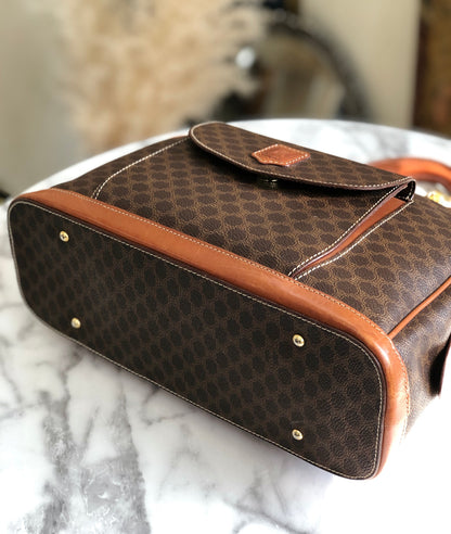 CELINE Macadam 前袋手提包 Bugatti 包棕色復古舊 Celine chvz35