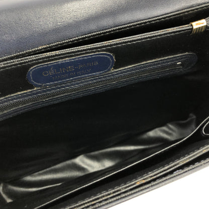 CELINE Blason 壓花皮革斜背包 海軍藍 復古舊款 celine iz3ix6