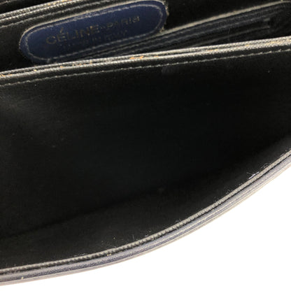 CELINE Blason 壓花皮革斜背包 海軍藍 復古舊款 celine iz3ix6