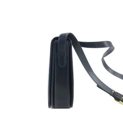 CELINE Blason 壓花皮革斜背包 海軍藍 復古舊款 celine iz3ix6