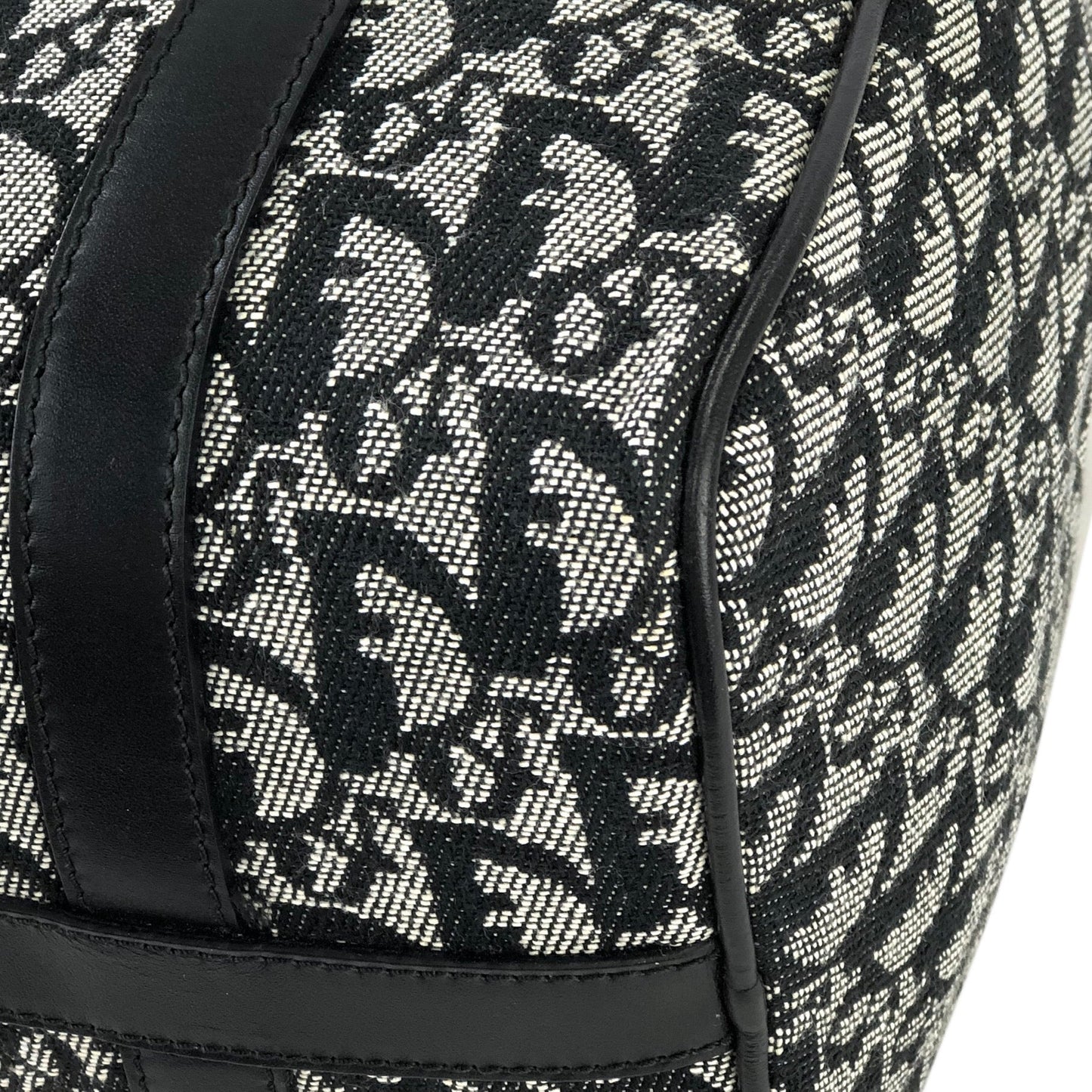 Christian Dior Trotter Jacquard Mini Bostonbag Handbag Black Vintage Old turmxz