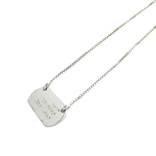 Load image into Gallery viewer, Christian Dior Plate Dog tag Necklace Silver Vintage Old vby7ib
