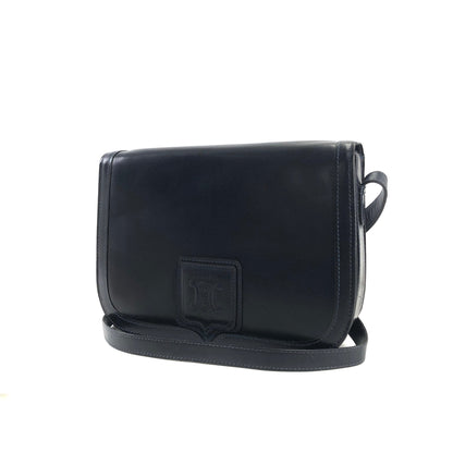 CELINE Blason 壓花皮革斜背包 海軍藍 復古舊款 celine iz3ix6