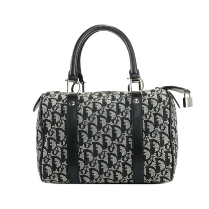 Christian Dior Trotter Jacquard Mini Bostonbag Handbag Black Vintage Old turmxz