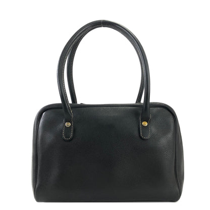 Christian Dior CD Stitch Handbag mini Boston bag Leather emboss Black v6n86k