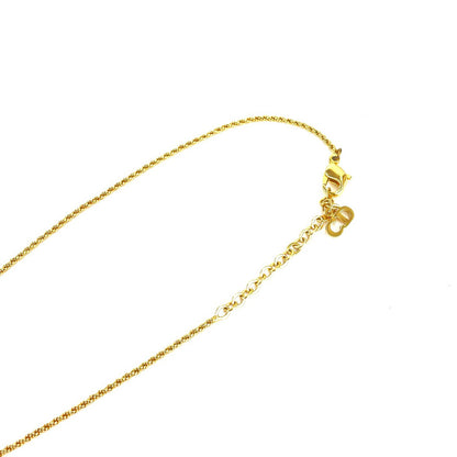 Christian Dior emblem motif necklace gold vintage old tditpk