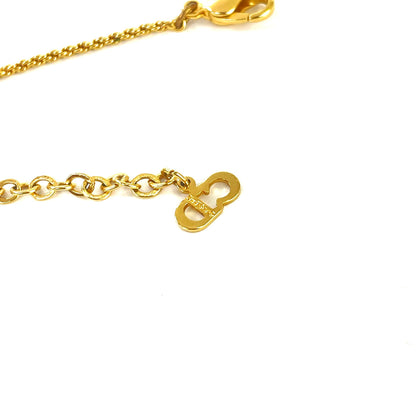 Christian Dior emblem motif necklace gold vintage old tditpk