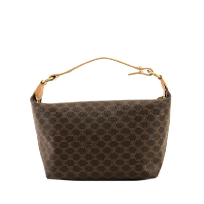 CELINE Macadam Handbag Vanitybag  minibag small Brown Vintage Old celine vcwwvc