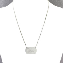 Load image into Gallery viewer, Christian Dior Plate Dog tag Necklace Silver Vintage Old vby7ib
