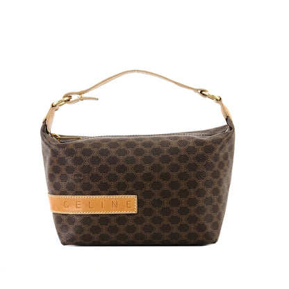 CELINE Macadam Handbag Vanitybag  minibag small Brown Vintage Old celine vcwwvc