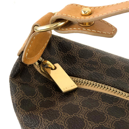 CELINE Macadam Handbag Vanitybag  minibag small Brown Vintage Old celine vcwwvc