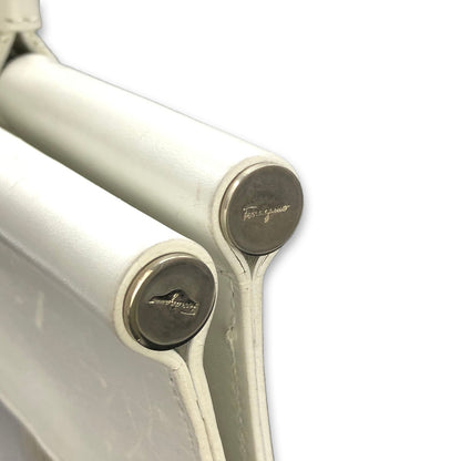 Salvatore Ferragamo 標誌浮雕透明包肩背包手提包白色復古舊 rwnbrc