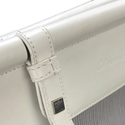 Salvatore Ferragamo 標誌浮雕透明包肩背包手提包白色復古舊 rwnbrc