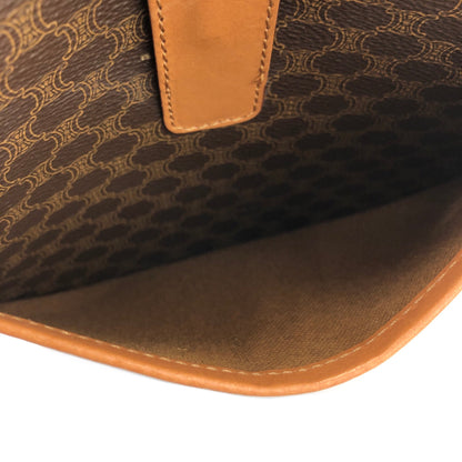 CELINE Macadam Flap Buckle Crossbody Shoulder bag Brown Vintage Old Celine 3m2bpx