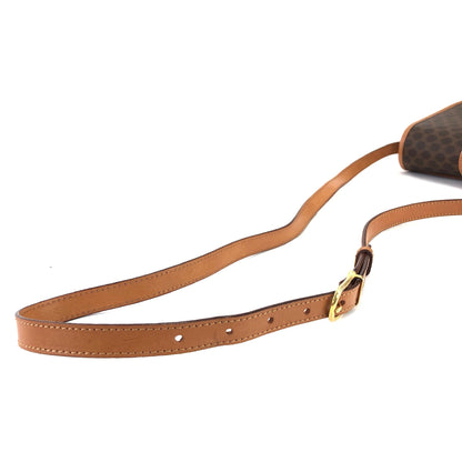 CELINE Macadam Flap Buckle Crossbody Shoulder bag Brown Vintage Old Celine 3m2bpx