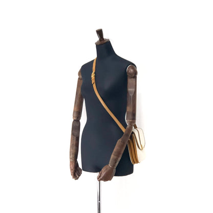 CELINE Macadam Blason Shoulder bag  White Old CELINE Vintage hd78ur