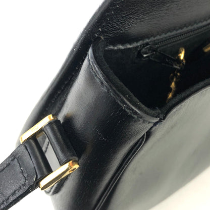 GUCCI Logo Leather Round Crossbody Shoulder bag Black Old gucci Vintage cby5c3