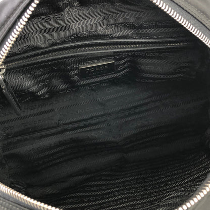 PRADA Big logo Nylon Shoulder bag Handbag Black Vintage Old fzeu5f