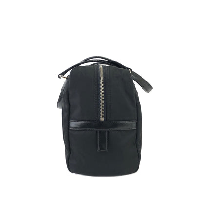 PRADA Big logo Nylon Shoulder bag Handbag Black Vintage Old fzeu5f