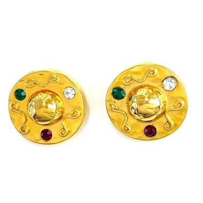 CELINE Starball 石圈耳環 金色 復古做舊 CELINE 配件 yvf22u