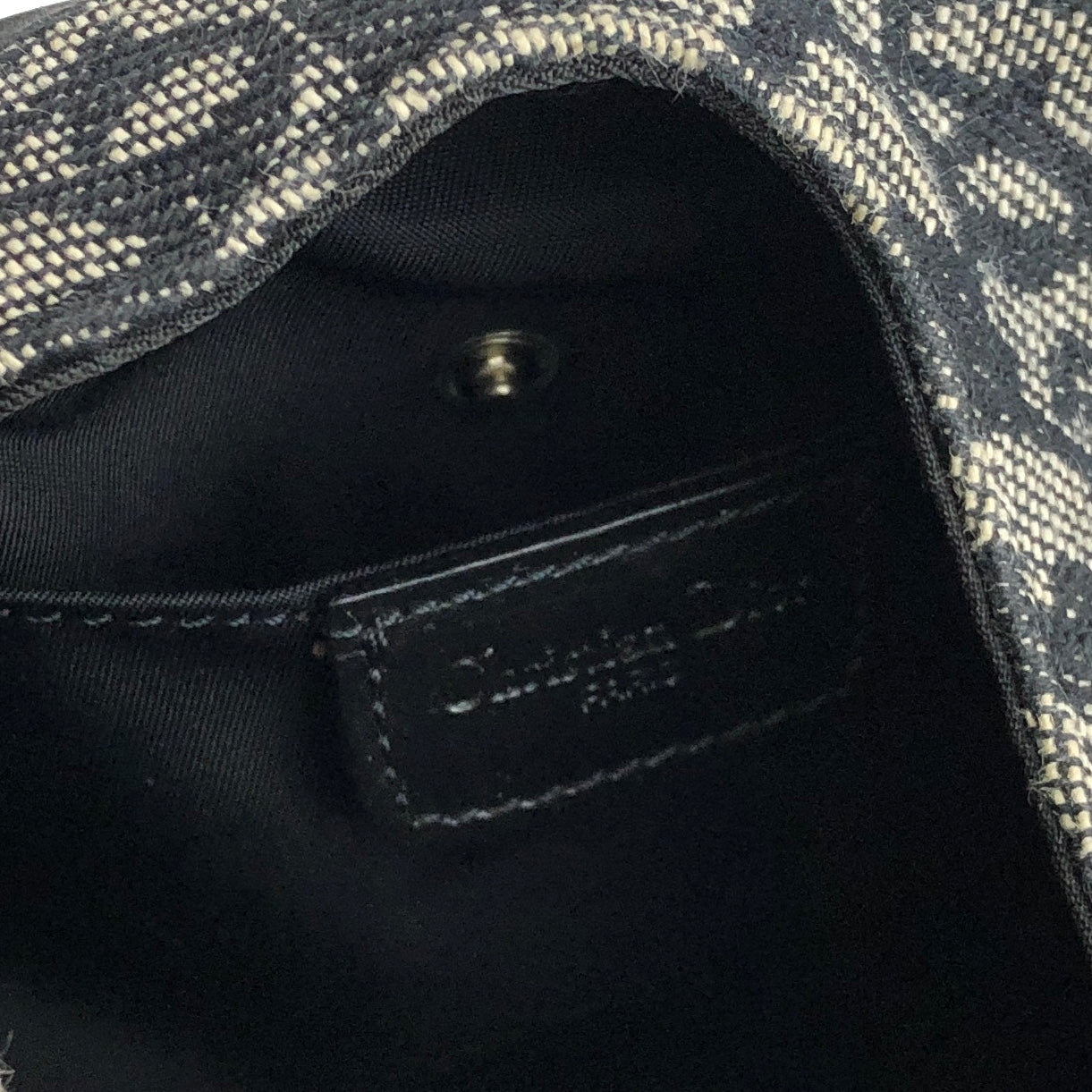 Christian Dior Trotter Oblique Jacquard Handbag Navy Vintage Old pb8sy8