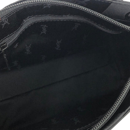 Yves Saint Laurent YSL logo Stripe Handbag Black Vintage Old YSL xn8hwi