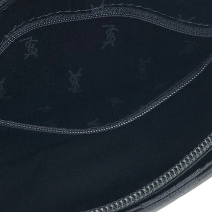 Yves Saint Laurent YSL logo Stripe Handbag Black Vintage Old YSL xn8hwi