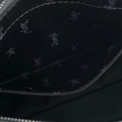 Yves Saint Laurent YSL logo Stripe Handbag Black Vintage Old YSL xn8hwi