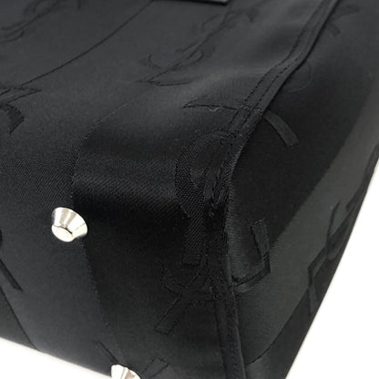 Yves Saint Laurent YSL logo Stripe Handbag Black Vintage Old YSL xn8hwi