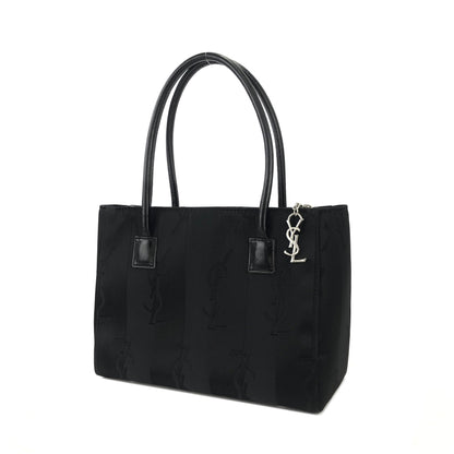 Yves Saint Laurent YSL logo Stripe Handbag Black Vintage Old YSL xn8hwi