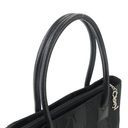 Yves Saint Laurent YSL logo Stripe Handbag Black Vintage Old YSL xn8hwi