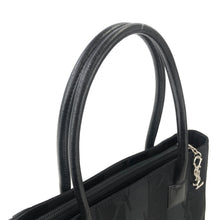 Load image into Gallery viewer, Yves Saint Laurent YSL logo Stripe Handbag Black Vintage Old YSL xn8hwi
