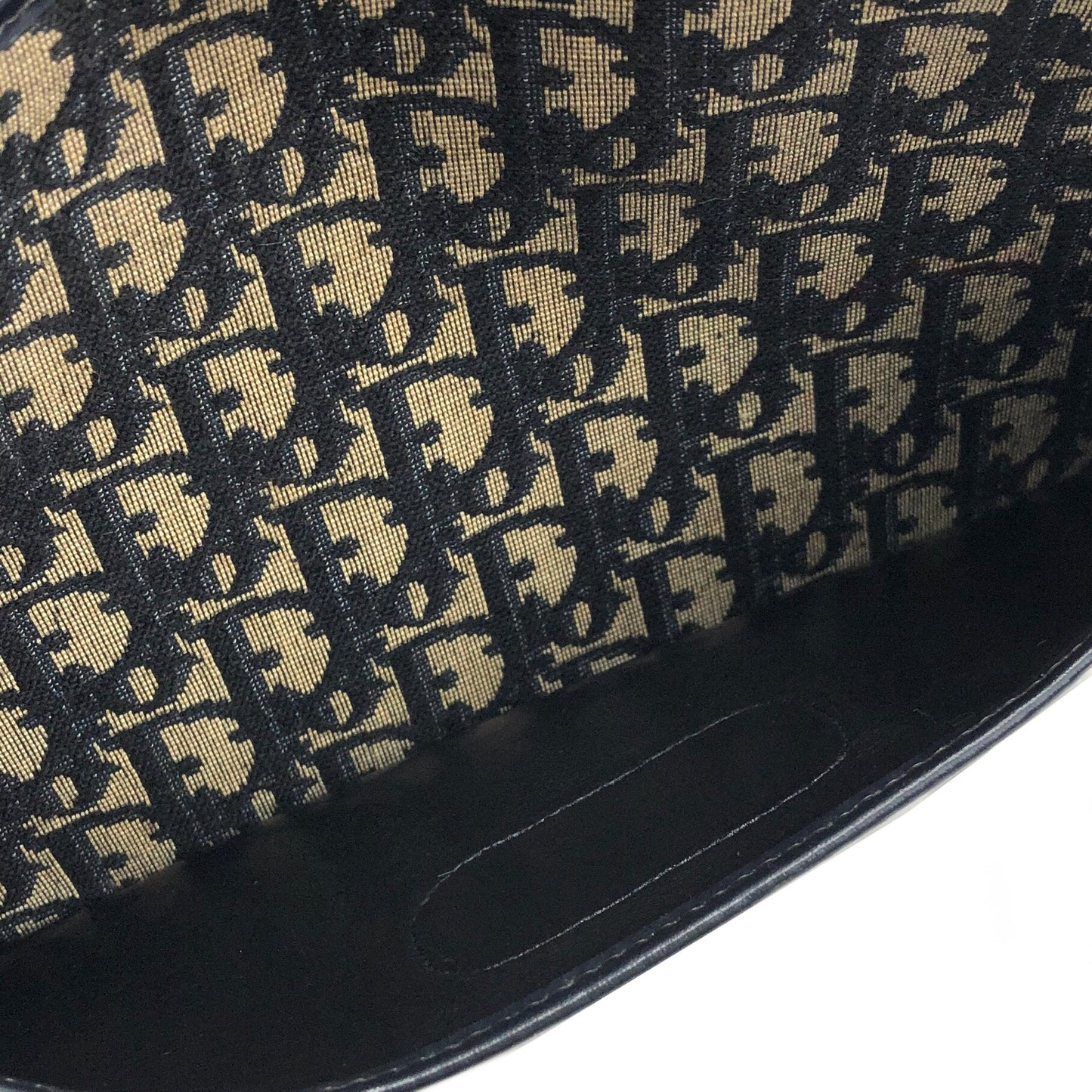 Christian Dior Trotter Oblique CD embossed leather jacquard shoulder bag navy vintage old 4ra3np