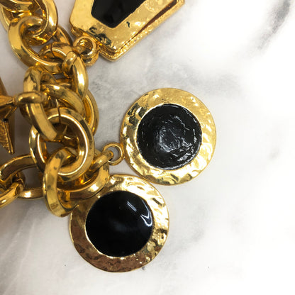 CELINE 鏈條式壁爐手鐲 金色 復古舊款 Celine ckuezv