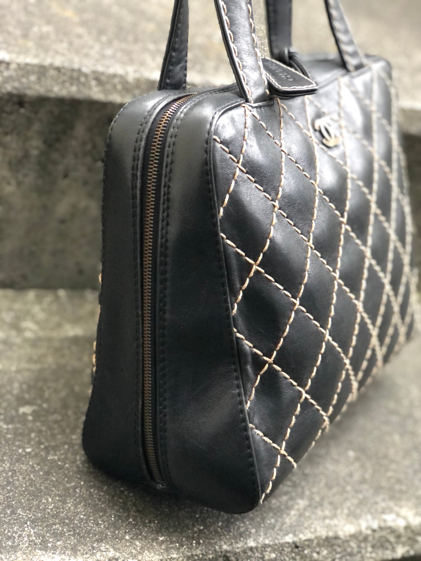 CHANEL, Bags, Chanel Surpique Bowler Bag