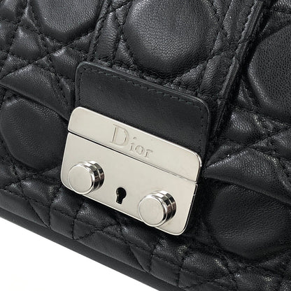 Christian Dior Cannage New lock Chain Crossbody Shoulder bag Black Vintage Old yrvfx2
