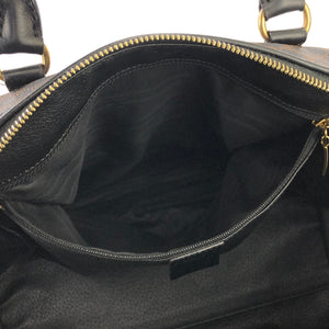 CELINE Macadam Blason Embossed Boston bag Handbag Black Vintage Old Celine 2g6ijr