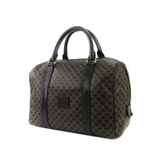 Load image into Gallery viewer, CELINE Macadam Blason Embossed Boston bag Handbag Black Vintage Old Celine 2g6ijr
