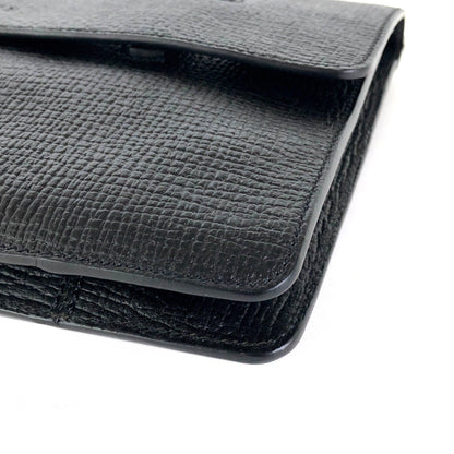 LOEWE logo flap embossed leather handbag black vintage mkeuan