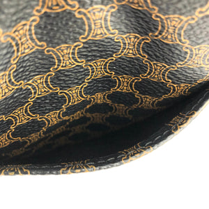 CELINE Macadam Blason Embossed Boston bag Handbag Black Vintage Old Celine 2g6ijr