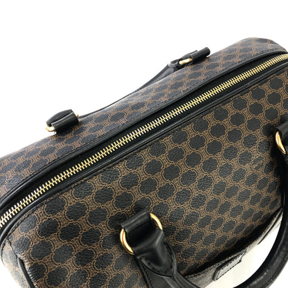 CELINE Macadam Blason 壓花波士頓包手提包黑色復古舊 Celine 2g6ijr