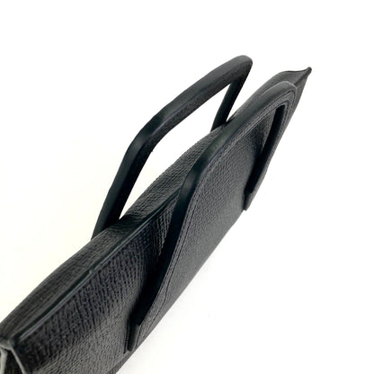 LOEWE logo flap embossed leather handbag black vintage mkeuan