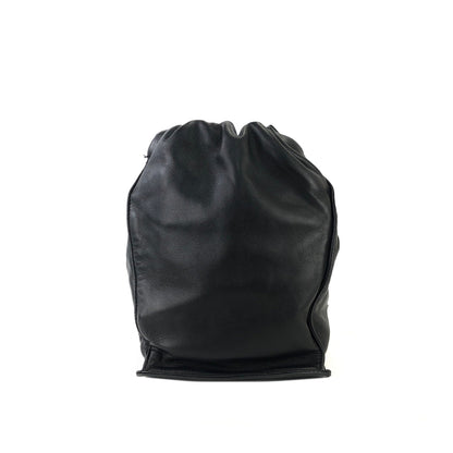 LOEWE Anagram Drawstring Leather minibag Shoulder bag Black Vintage Old 32uy2f